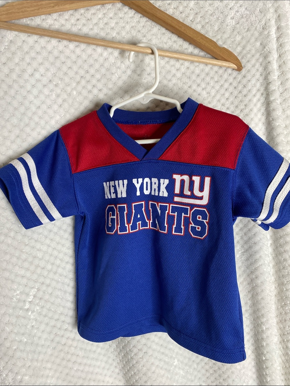 NY Giants Football Short Sleeve Jersey Style Shirt
